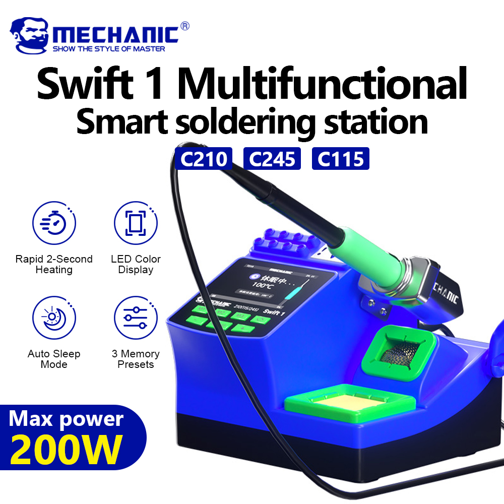 C210 Precision Soldering Station - สถานีบัดกรีดิจิตอล MECHANIC Swift 1 ร้อนเร็ว ควบคุมอุณหภูมิได้อย่างแม่นยำ
