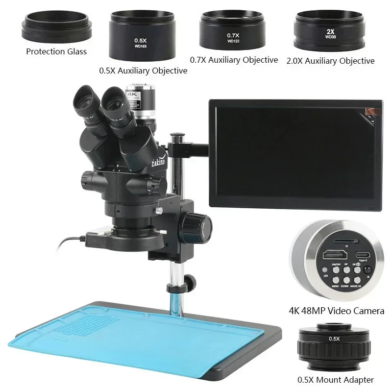 Trinocular Stereo Microscope 7X-45X - Simul Focal กล้องจุลทรรศน์สเตอริโอ Trinocular 3.5X 7X