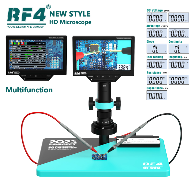 Simul-Focal Industrial Microscope 4K Hdmi - กล้องจุลทรรศน์วิดีโอดิจิตอลอุตสาหกรรม HDMI USB 1080P 4K 7X-50X