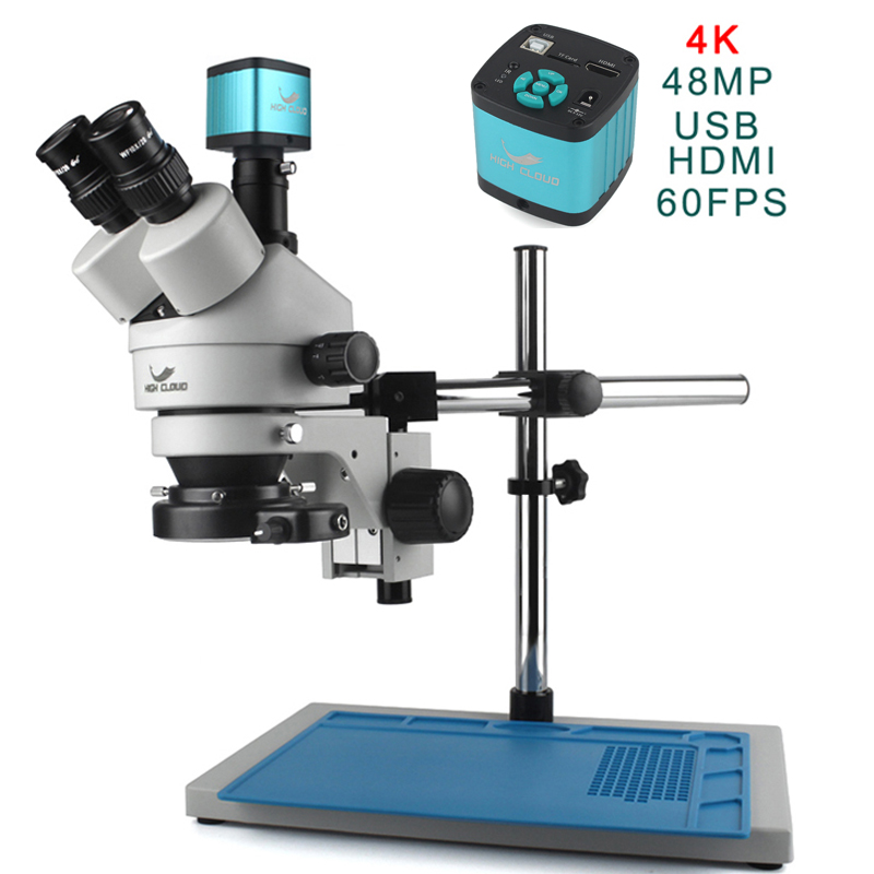 Simul-Focal Industrial Microscope 4K Hdmi - 4K 48MP HDMI กล้องชุด 3.5X 90X