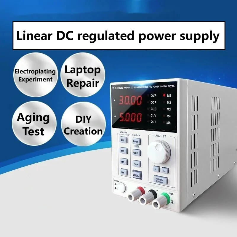 High Precision Dc Power Supply 30V 10A - แหล่งจ่ายไฟกระแสตรงแบบปรับค่าได้ความแม่นยำสูง 30V 60V 2A 3A 5A