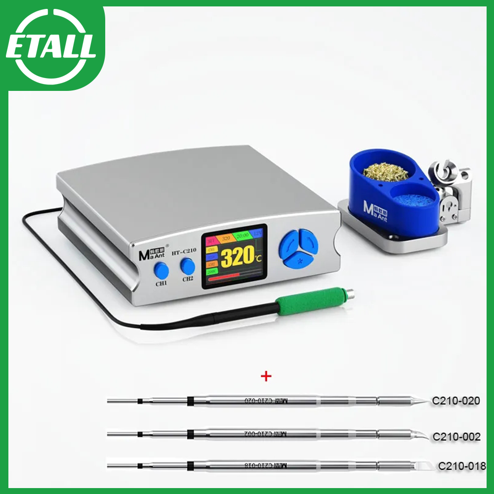 C210 Precision Soldering Station - Maant สถานีเชื่อมไมโคร C210อุปกรณ์เชื่อมสายไฟที่มีความแม่นยำ HT-C210เป็นเวลา2วินาทีใช้สำหรับซ่อมแซม PCB ส่วนประกอบอิเล็กทรอนิกส์