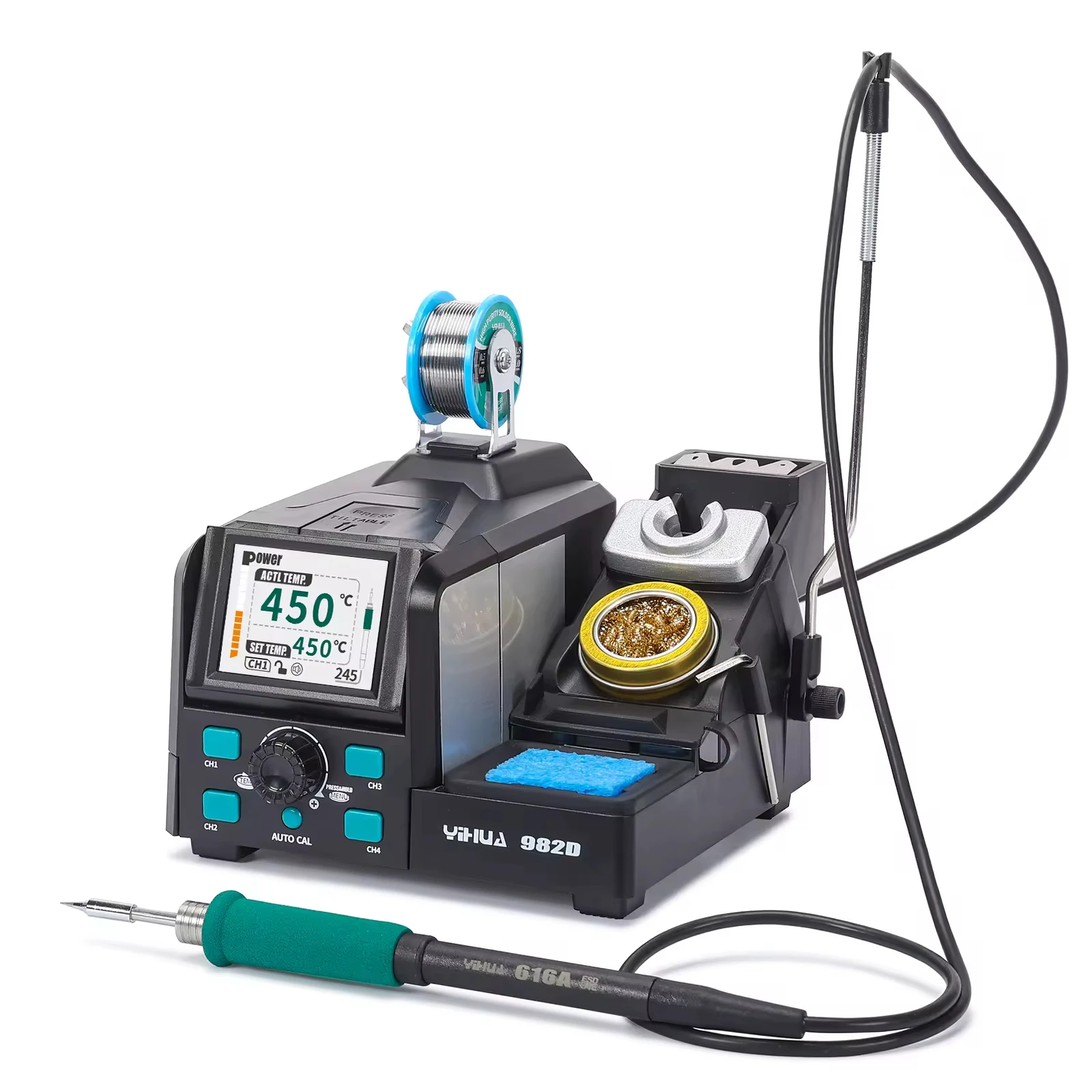 C210 Precision Soldering Station - สถานีบัดกรีแบบดิจิตอล 982D พร้อมระบบทำความร้อนเร็ว ด้ามจับหัวแร้งบัดกรีความแม่นยำสูง ใช้ได้กับรุ่น C210