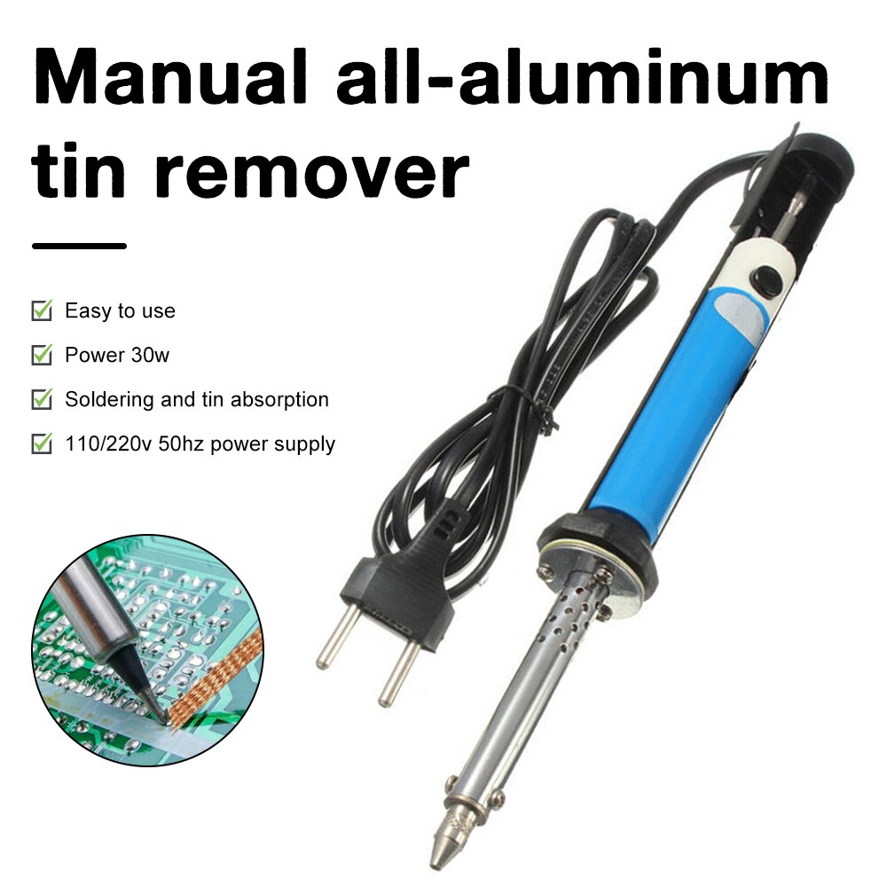 Desoldering Pump Electric Vacuum Station - AC 220V ไฟฟ้า Desoldering เครื่องปากกาบัดกรีเหล็ก 30W