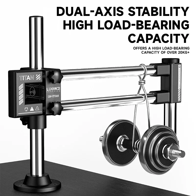 Articulating Arm Boom Stand Microscope - LUOWEI LW-GK02 ขาตั้งกล้องจุลทรรศน์บูมคู่ Biaxal 360 °