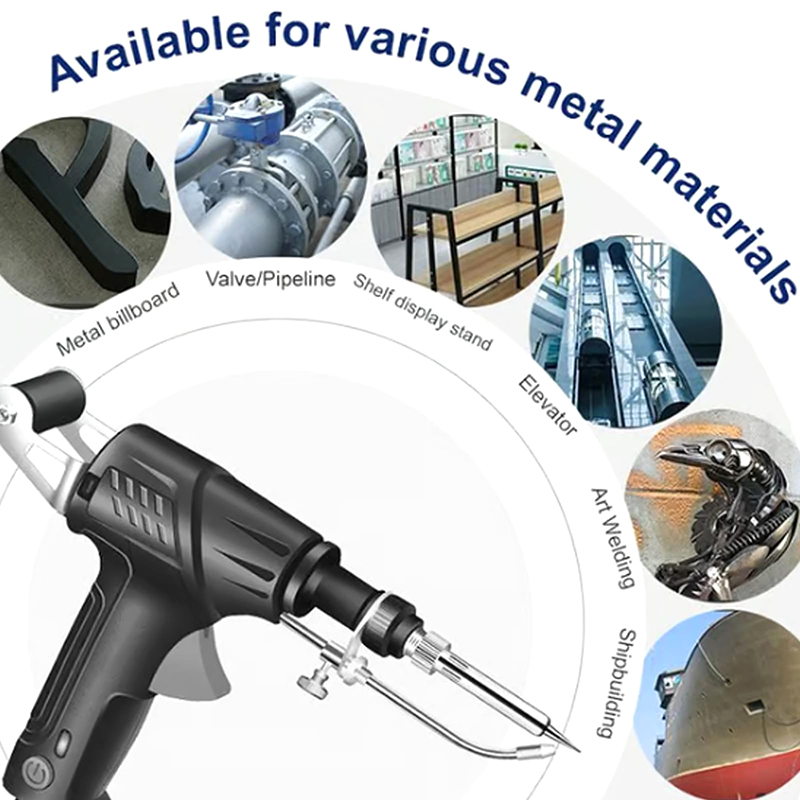 Laser Soldering Machine Handheld - ปืนเชื่อมเลเซอร์สำหรับโลหะ ชุดเครื่องมือเชื่อมอัตโนมัติแบบมัลติฟังก์ชั่น พร้อมหัวแร้งบัดกรีไฟฟ้าแบบมีสาย