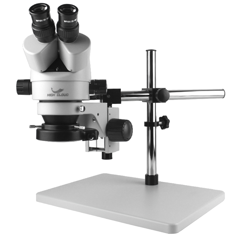 Trinocular Stereo Microscope 7X-45X - Simul-Focal 7X-45X ต่อเนื่องซูมกล้องจุลทรรศน์สเตอริโอ Trinocular CTV อะแดปเตอร์เลนส์