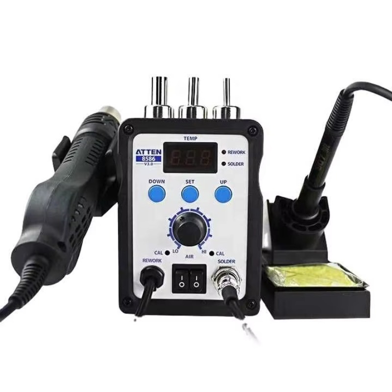 2 In 1 Soldering Rework Station 750W - สถานีบัดกรีลมร้อน ATTEN AT8586 2 in 1