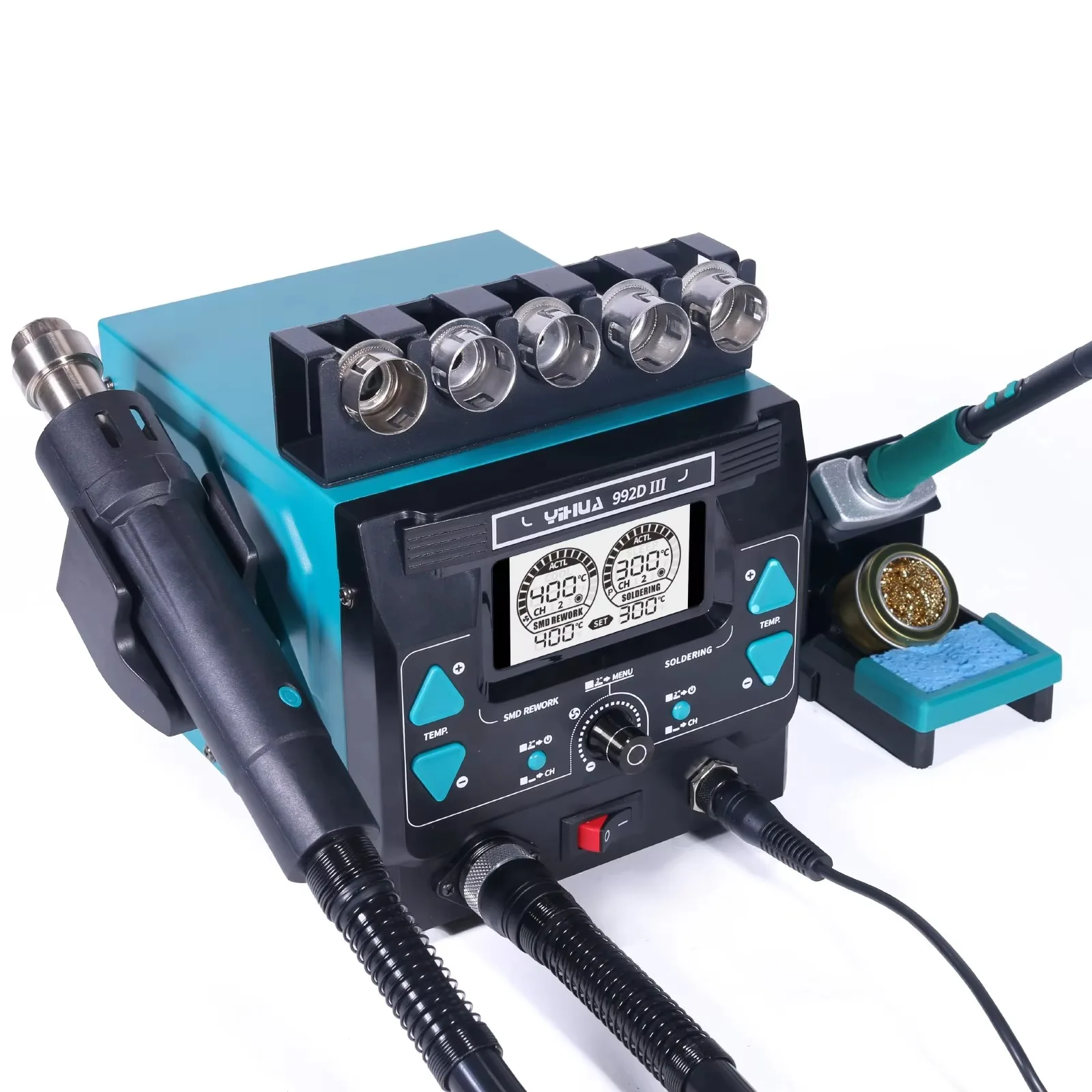 C210 Precision Soldering Station - ชุดหัวแร้งบัดกรี YIHUA992D-III กำลังสูง 1000W พร้อมหัวแร้ง C245