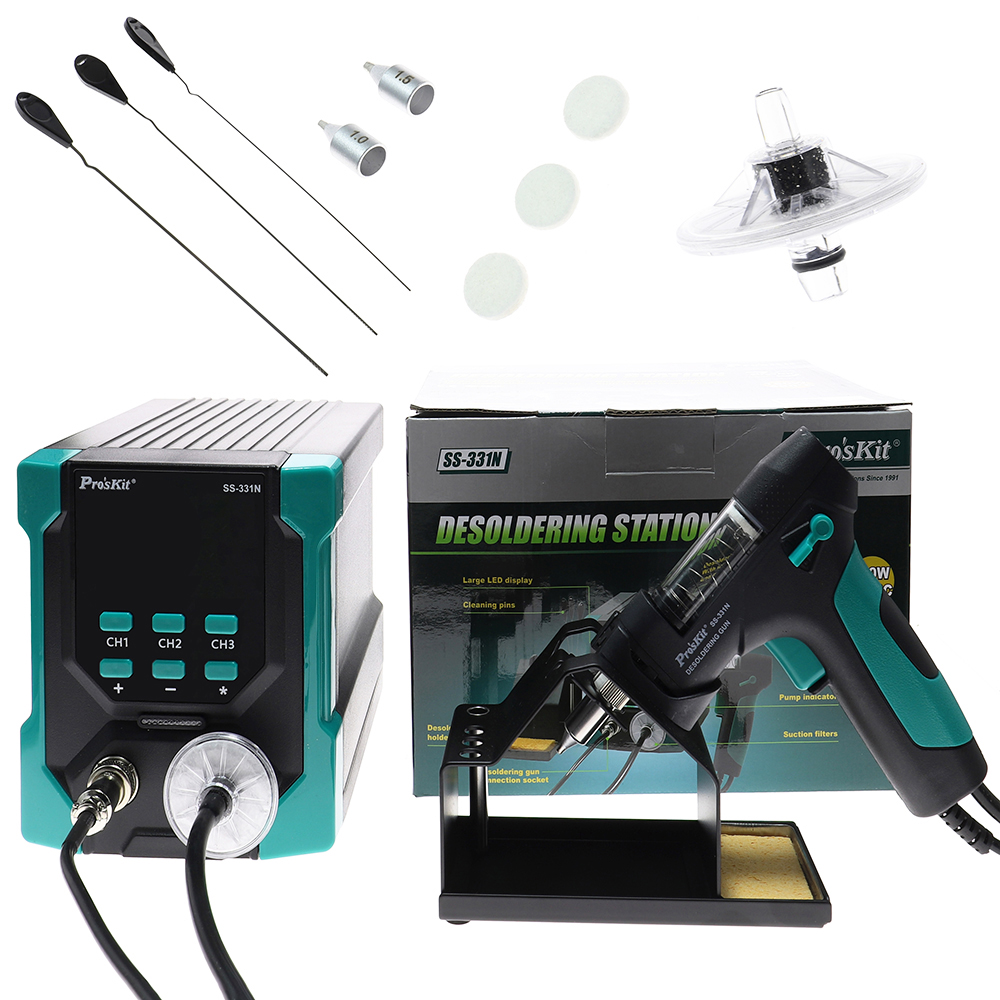 Desoldering Pump Electric Vacuum Station - สถานีดูดตะกั่วไฟฟ้าดิจิตอล SS-331N ปืนดูดตะกั่วไฟฟ้า ปืนดูดตะกั่วแบบสุญญากาศ ปั๊มดูดตะกั่วสำหรับงานเชื่อม
