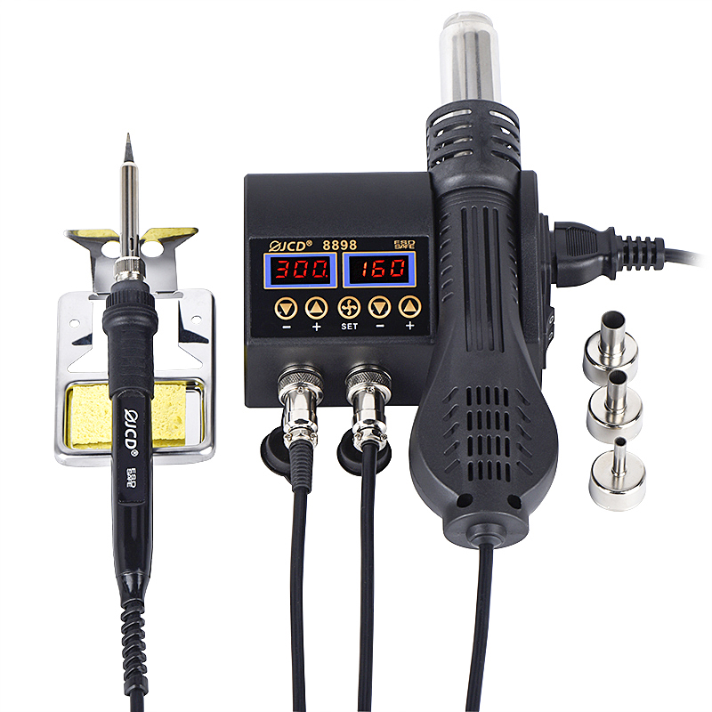 2 In 1 Soldering Rework Station 750W - สถานีบัดกรี JCD 2 in 1 8898