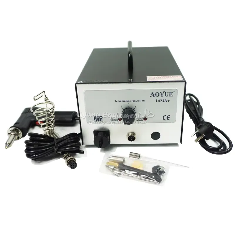 Desoldering Pump Electric Vacuum Station - สถานีถอดบัดกรี BGA ปั๊มดูดตะกั่วไฟฟ้า ปรับอุณหภูมิได้ AOYUE 474A+