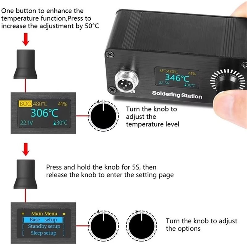 【A56X】สถานีบัดกรีดิจิตอลขนาดเล - T12 Soldering Station Oled บทวิจารณ์และราคา