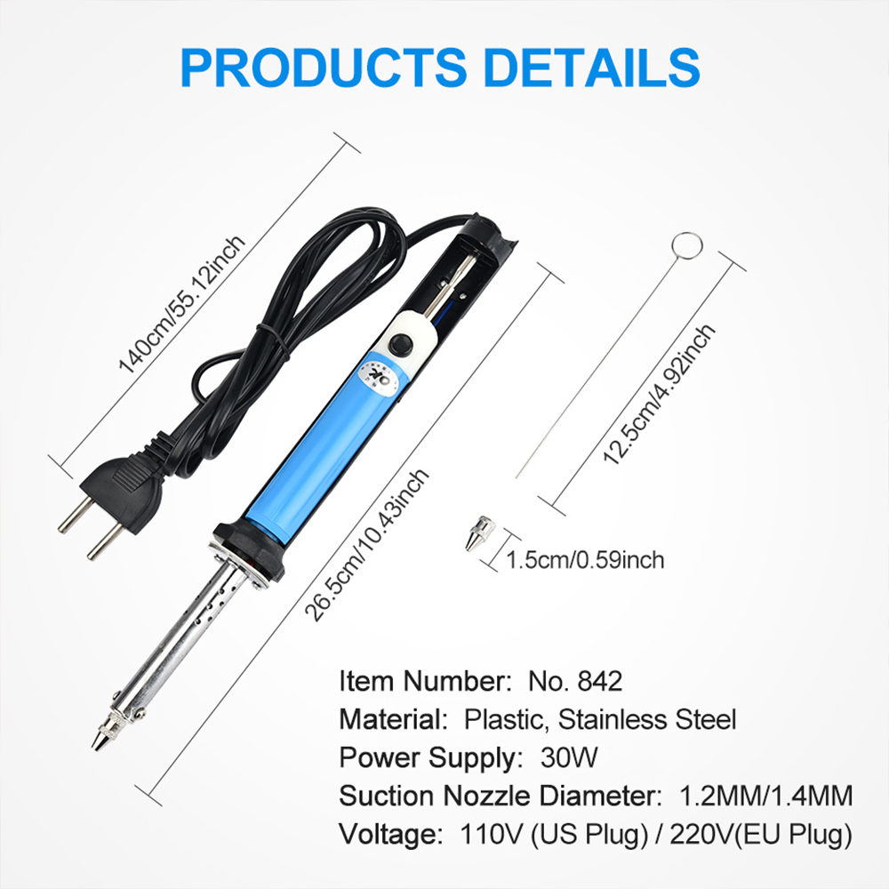 AC 110 V/220 V ไฟฟ้าดีบุกดูด S - Desoldering Pump Electric Vacuum Station บทวิจารณ์และราคา