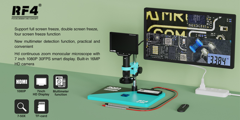กล้องจุลทรรศน์วิดีโอดิจิตอลอุต - Simul-Focal Industrial Microscope 4K Hdmi บทวิจารณ์และราคา