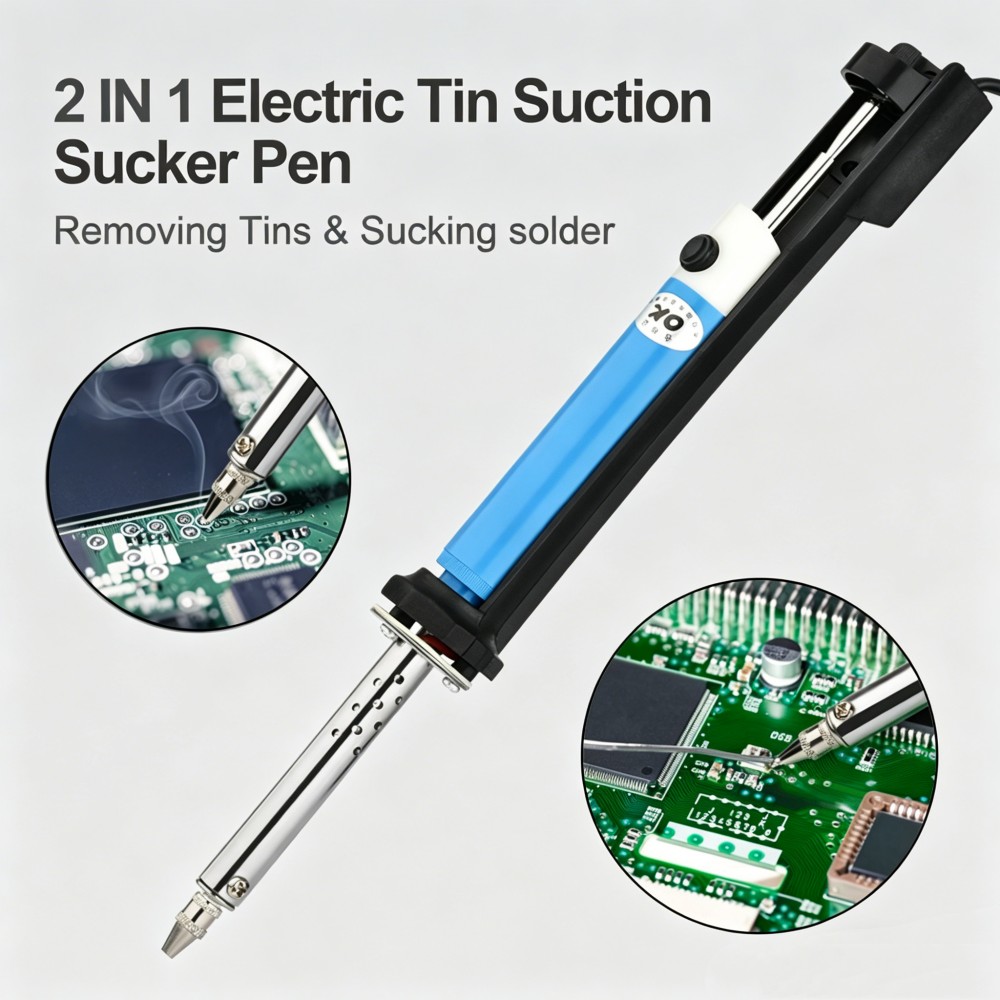 เครื่องดูดตะกั่วไฟฟ้าแบบปากกา  - Desoldering Pump Electric Vacuum Station บทวิจารณ์และราคา