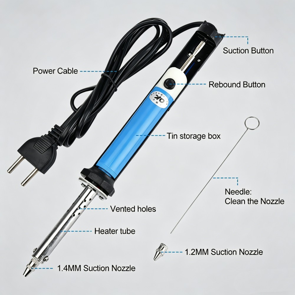 เครื่องดูดตะกั่วไฟฟ้าแบบปากกา  - Desoldering Pump Electric Vacuum Station บทวิจารณ์และราคา