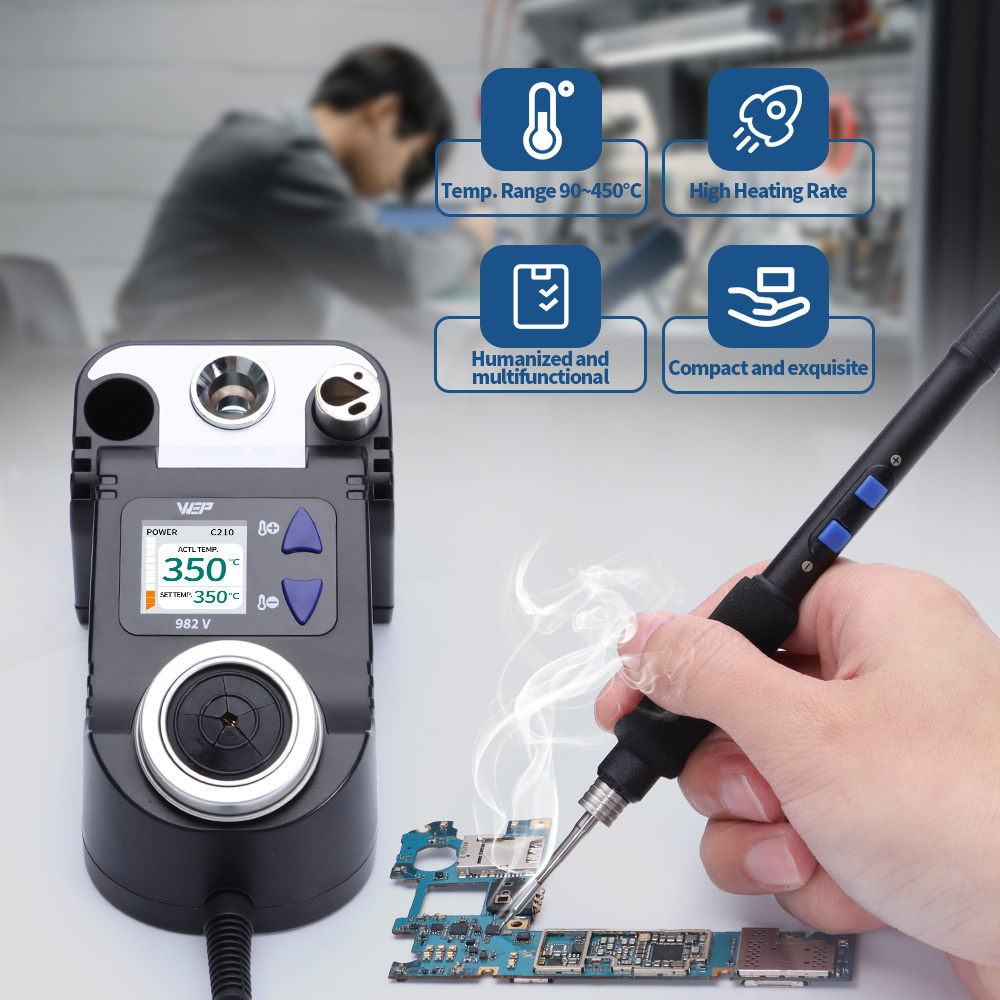 ชุดหัวแร้งบัดกรี WEP Precision - C210 Precision Soldering Station บทวิจารณ์และราคา