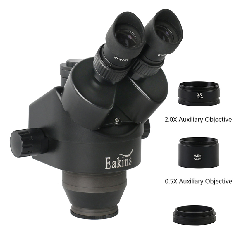 3.5X 7X 45X 90X Simul-Focus กล - Trinocular Stereo Microscope 7X-45X บทวิจารณ์และราคา