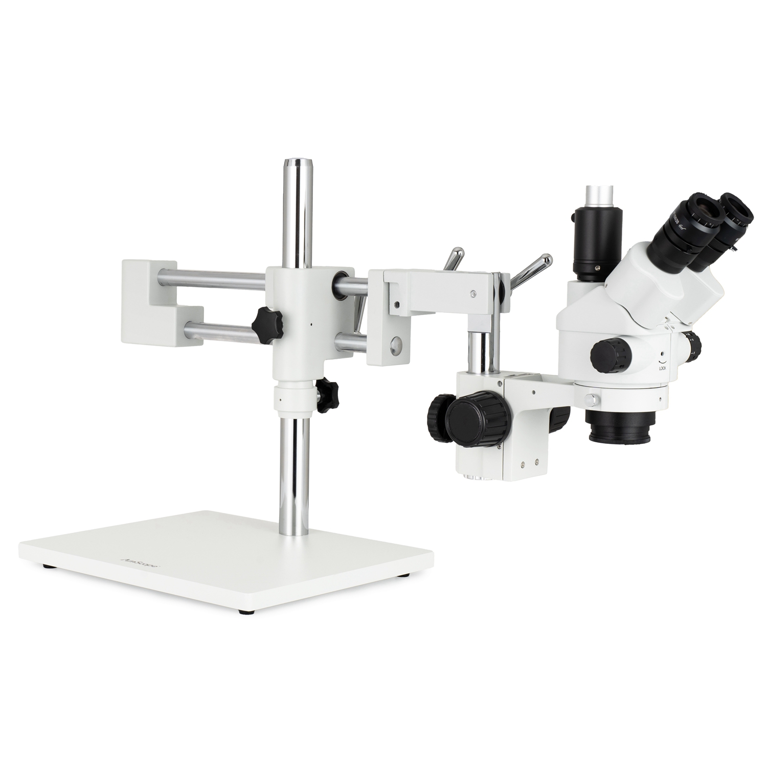 กล้องจุลทรรศน์สเตอริโอซูมแบบสา - Trinocular Stereo Microscope 7X-45X บทวิจารณ์และราคา