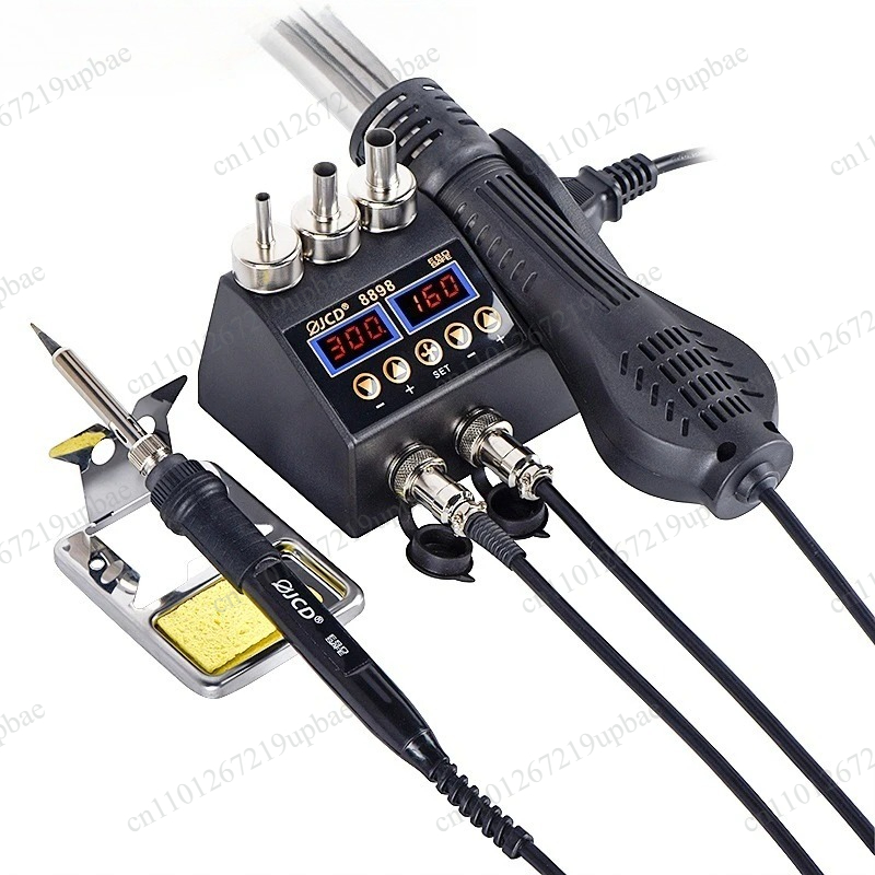 8898 สถานีบัดกรีดิจิตอล LCD 2- - 2 In 1 Soldering Rework Station 750W บทวิจารณ์และราคา