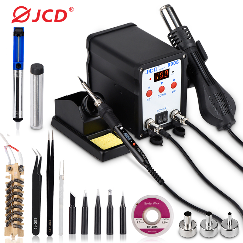 เครื่องเชื่อม jcd อุปกรณ์เชื่อ - 2 In 1 Soldering Rework Station 750W บทวิจารณ์และราคา