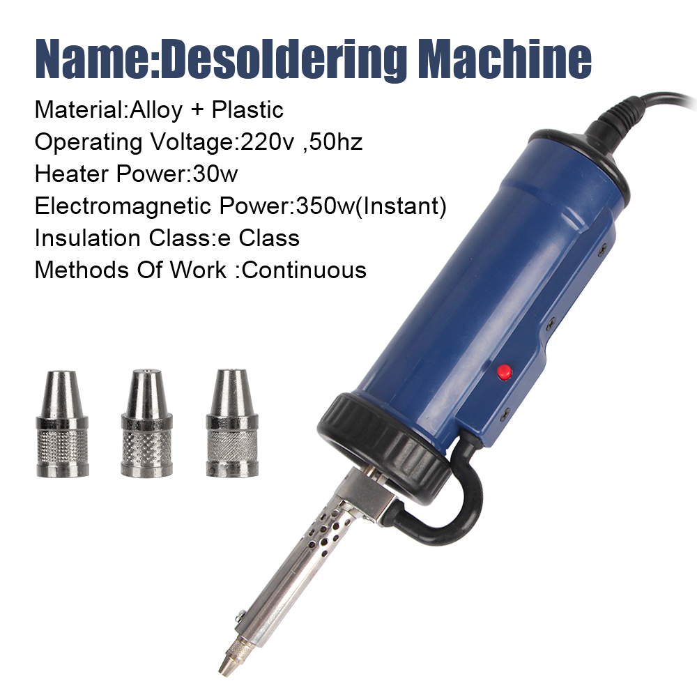 ดีบุก Sucker สูญญากาศ 3 หัวดูด - Desoldering Pump Electric Vacuum Station บทวิจารณ์และราคา