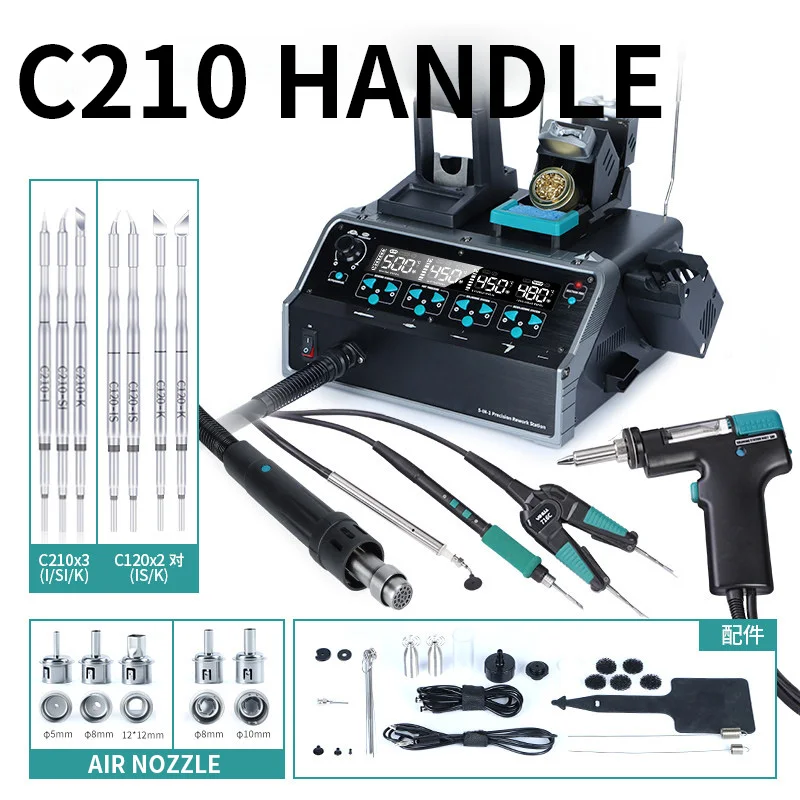 สถานีถอดบัดกรี 5-in-1 พร้อมหัว - C210 Precision Soldering Station บทวิจารณ์และราคา