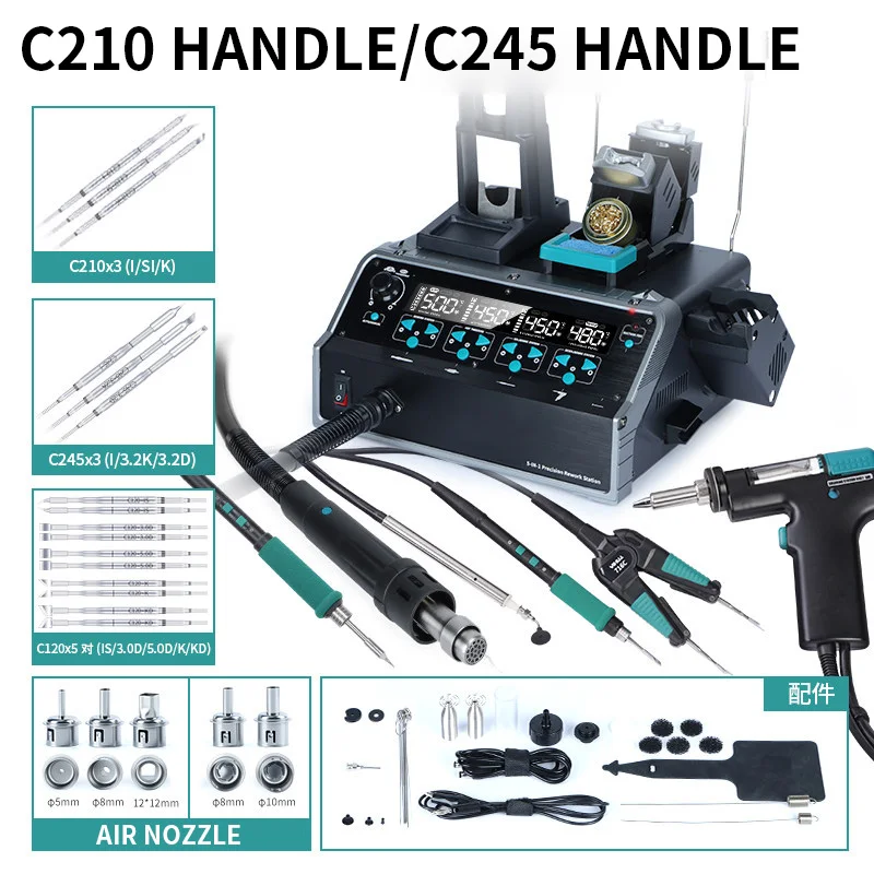 สถานีถอดบัดกรี 5-in-1 พร้อมหัว - C210 Precision Soldering Station บทวิจารณ์และราคา