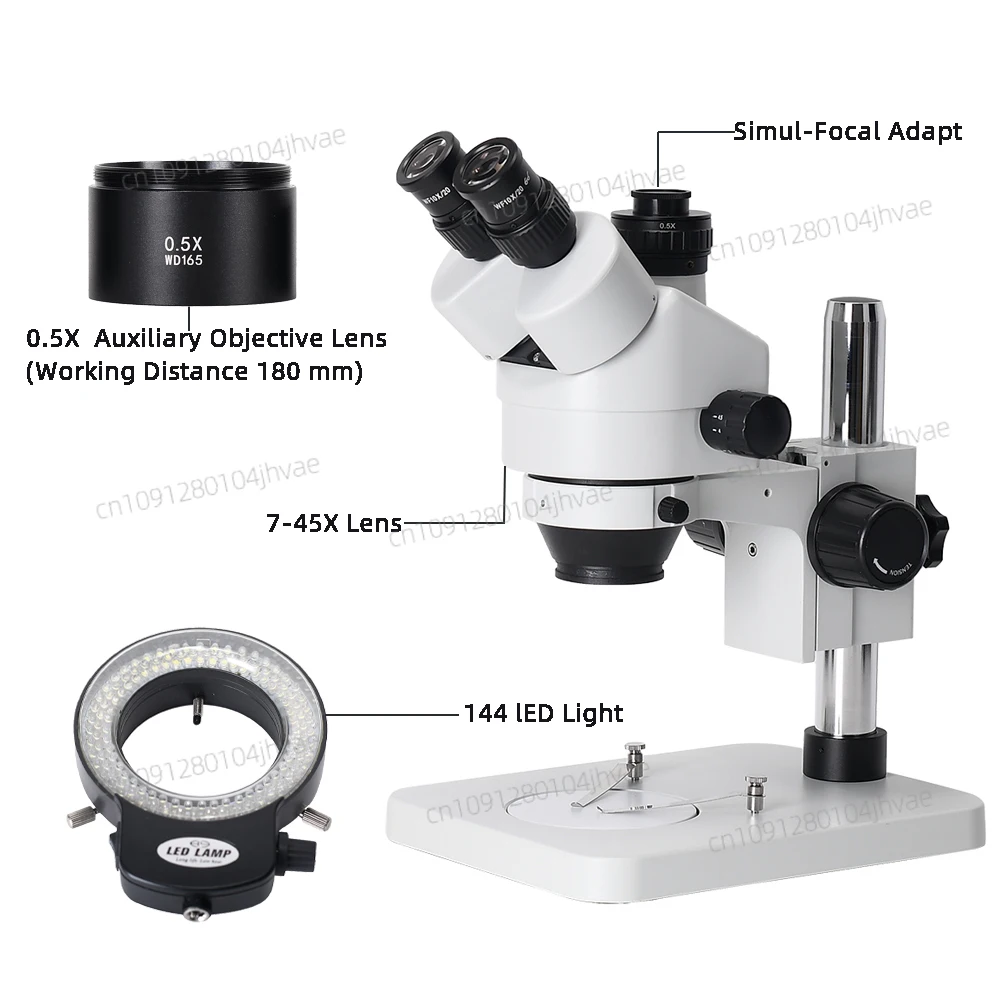 กล้องจุลทรรศน์สเตอริโอแบบสามตา - Trinocular Stereo Microscope 7X-45X บทวิจารณ์และราคา