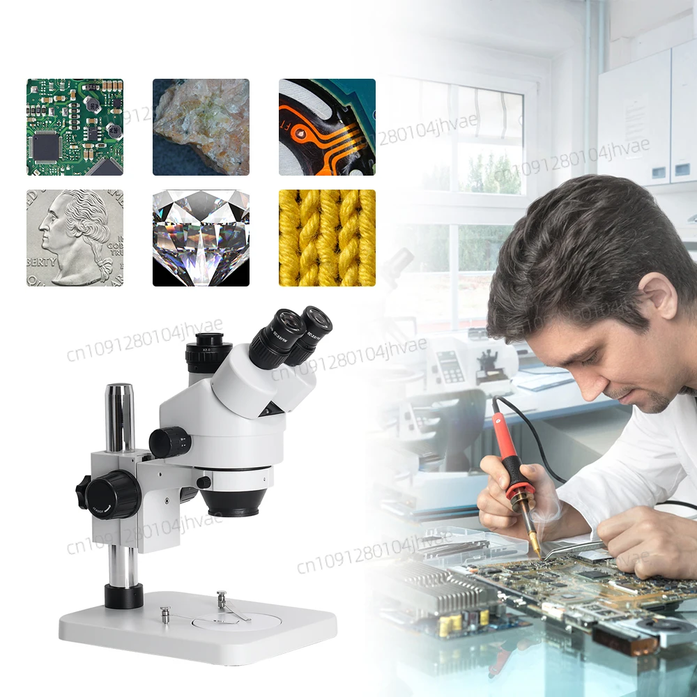 กล้องจุลทรรศน์สเตอริโอแบบสามตา - Trinocular Stereo Microscope 7X-45X บทวิจารณ์และราคา