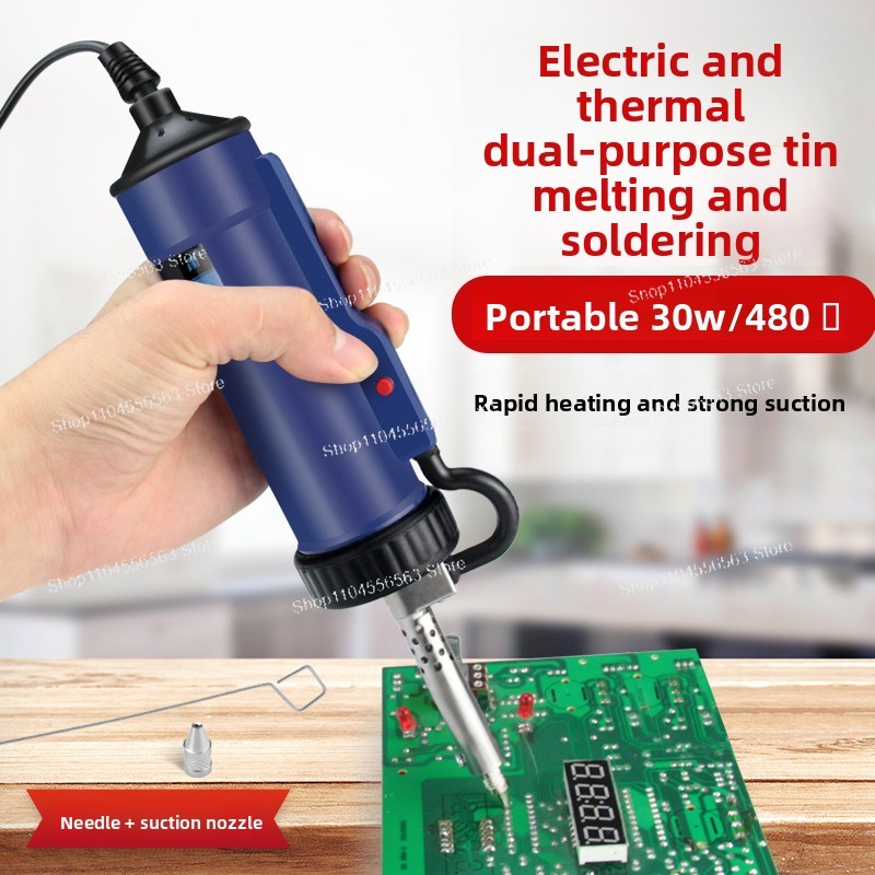 ปืนดูดตะกั่วไฟฟ้าพร้อมปั๊มสุญญ - Desoldering Pump Electric Vacuum Station บทวิจารณ์และราคา