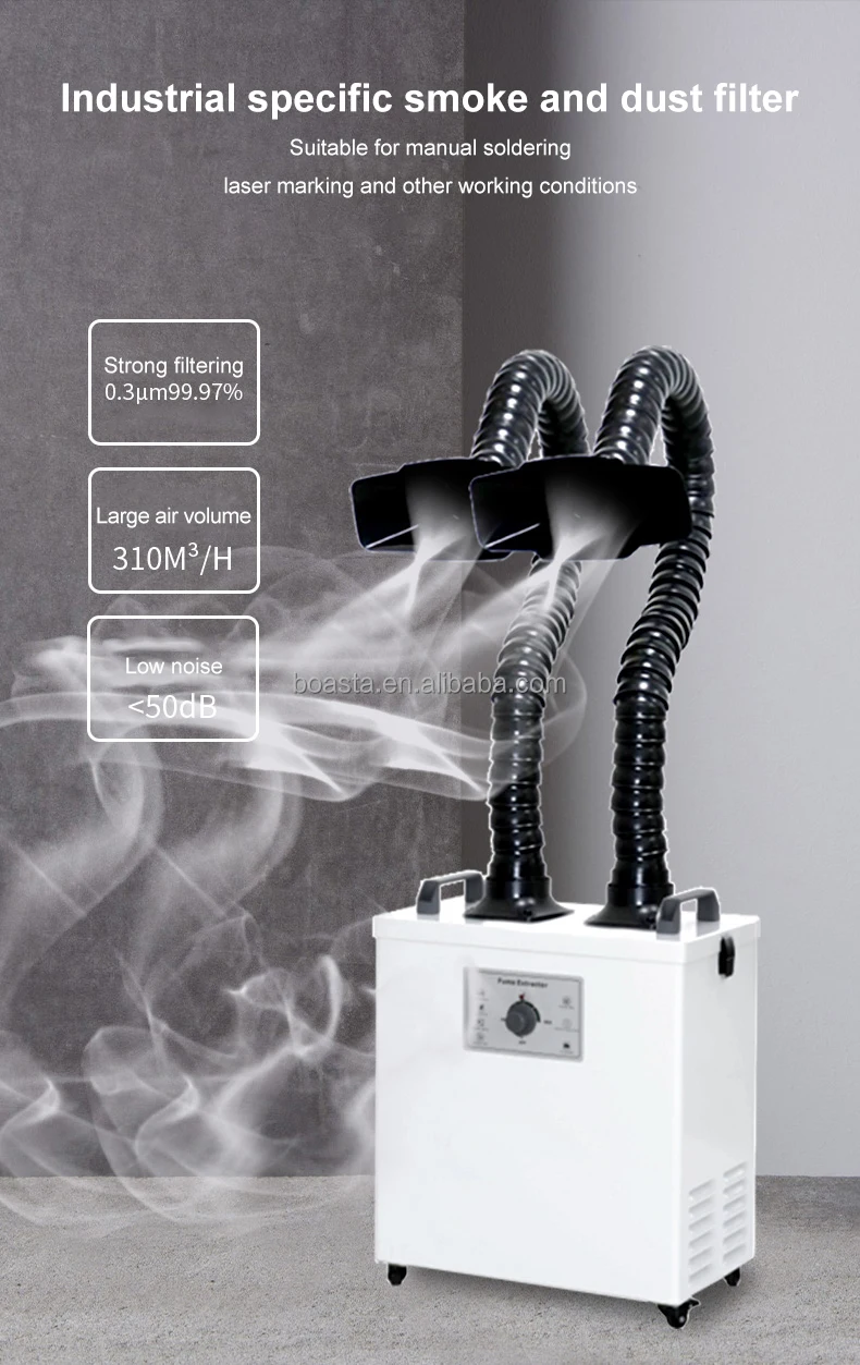 เครื่องฟอกอากาศ Boasta Smoke พ - Fume Extractor Soldering Dual Arm บทวิจารณ์และราคา