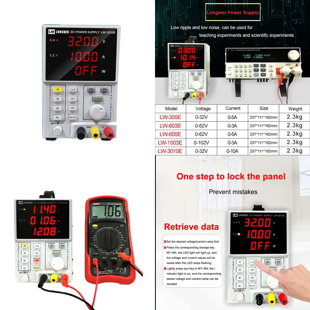 แหล่งจ่ายไฟฟ้ากระแสตรงแบบปรับค - High Precision Dc Power Supply 30V 10A บทวิจารณ์และราคา