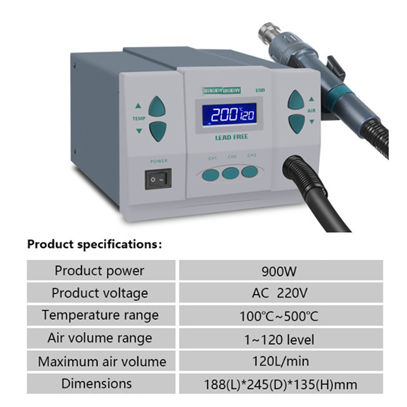 1000W220/110V 861DW HeatGun ตะ - Hot Air Rework Station 861Dw บทวิจารณ์และราคา