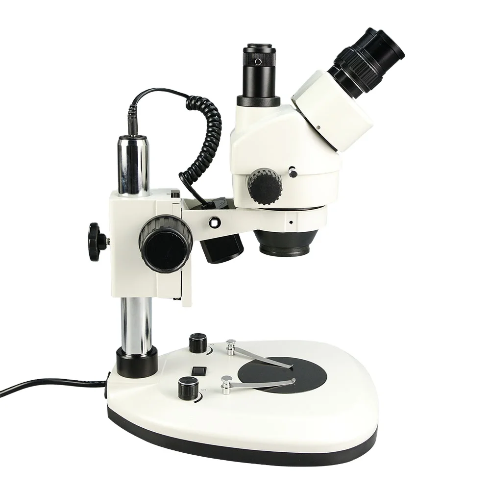 กล้องจุลทรรศน์อุตสาหกรรมแบบสาม - Trinocular Stereo Microscope 7X-45X บทวิจารณ์และราคา