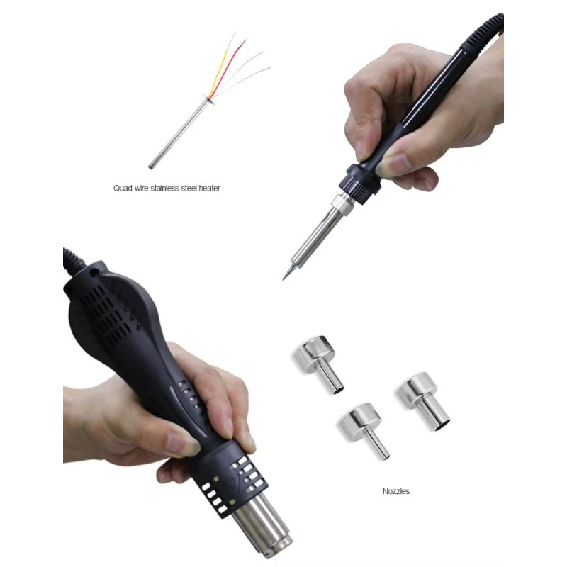 สถานีบัดกรีลมร้อน ATTEN AT8586 - 2 In 1 Soldering Rework Station 750W บทวิจารณ์และราคา