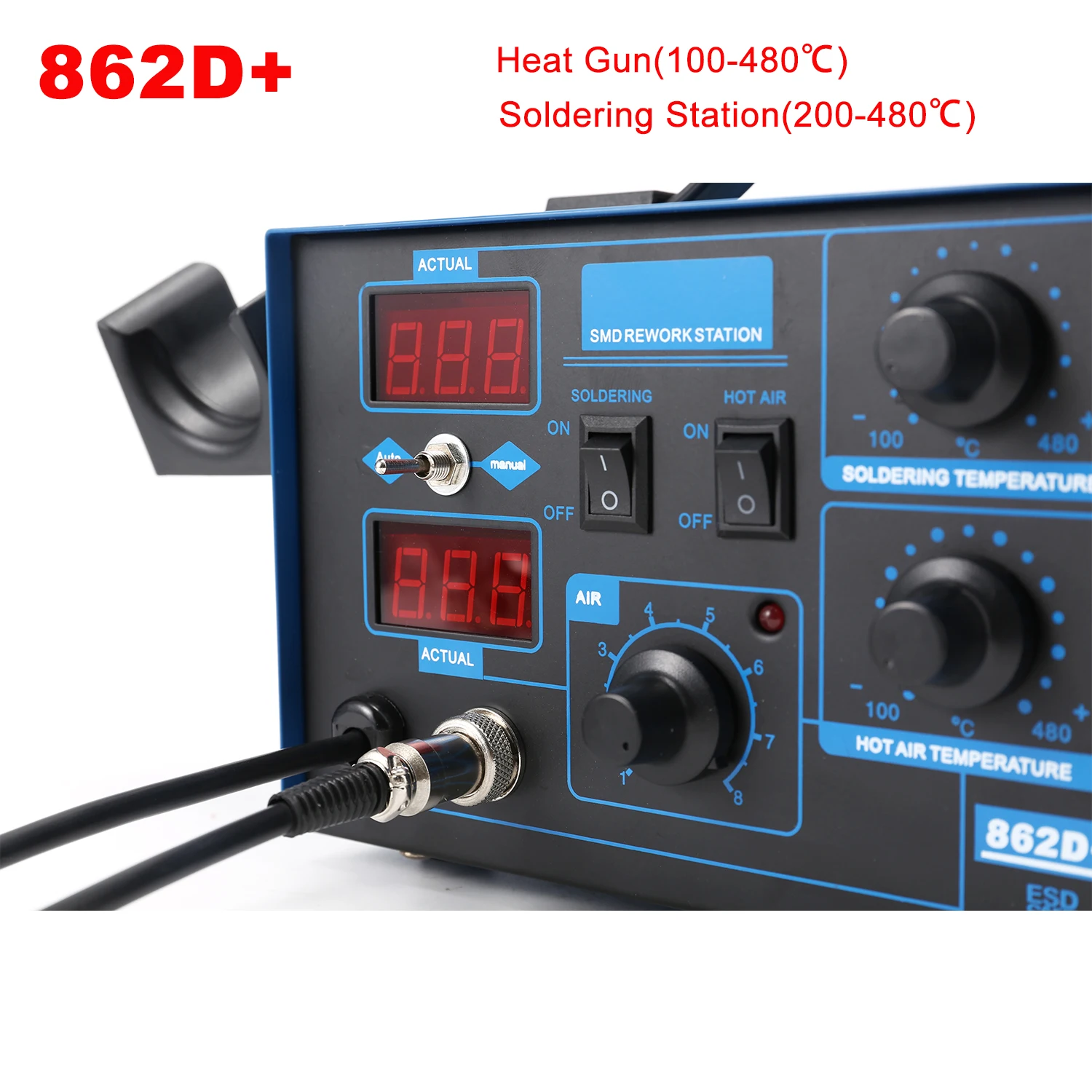 สถานีบัดกรี 2 in 1 750W พร้อมจ - 2 In 1 Soldering Rework Station 750W บทวิจารณ์และราคา