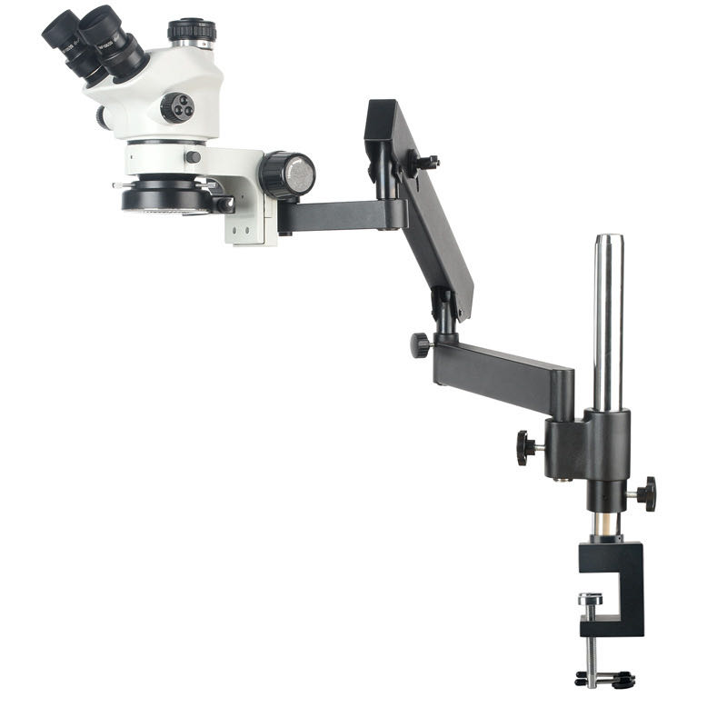 ขาตั้งกล้องสเตอริโอแบบสามตา 7- - Articulating Arm Boom Stand Microscope บทวิจารณ์และราคา