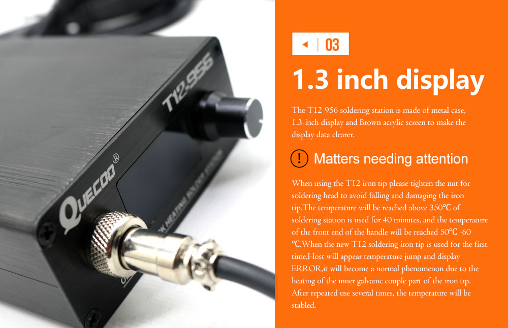 QUECOO T12-956 การประสาน สถานี - T12 Soldering Station Oled บทวิจารณ์และราคา