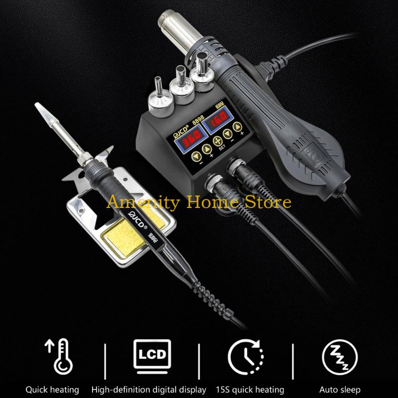 F26C 2 In 1 การประสาน เตารีดอา - 2 In 1 Soldering Rework Station 750W บทวิจารณ์และราคา